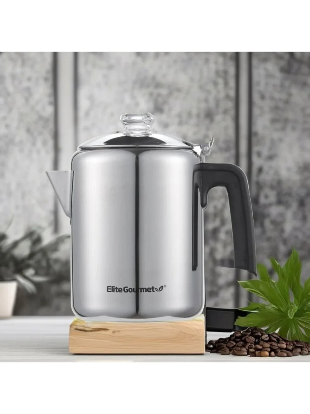 Stainless Steel 8-Cup Stovetop Coffee Percolator - Durable & Stylish Brew Pot